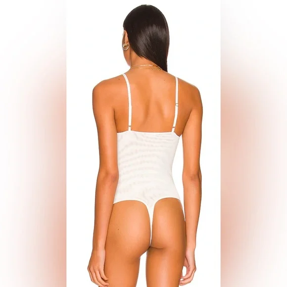 Free People - Intimately FP Night Rhythm Corset Bodysuit in Ivory Size S - Picture 3 of 5